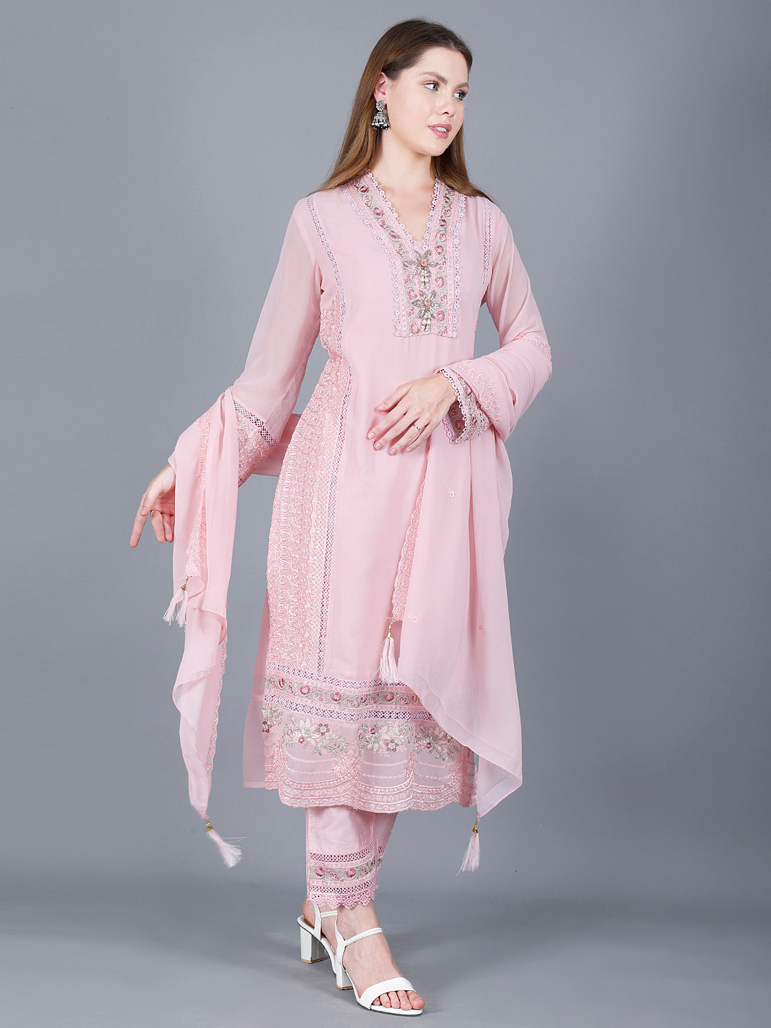 ARICA PINK P2 - XL - Ethnic Suit