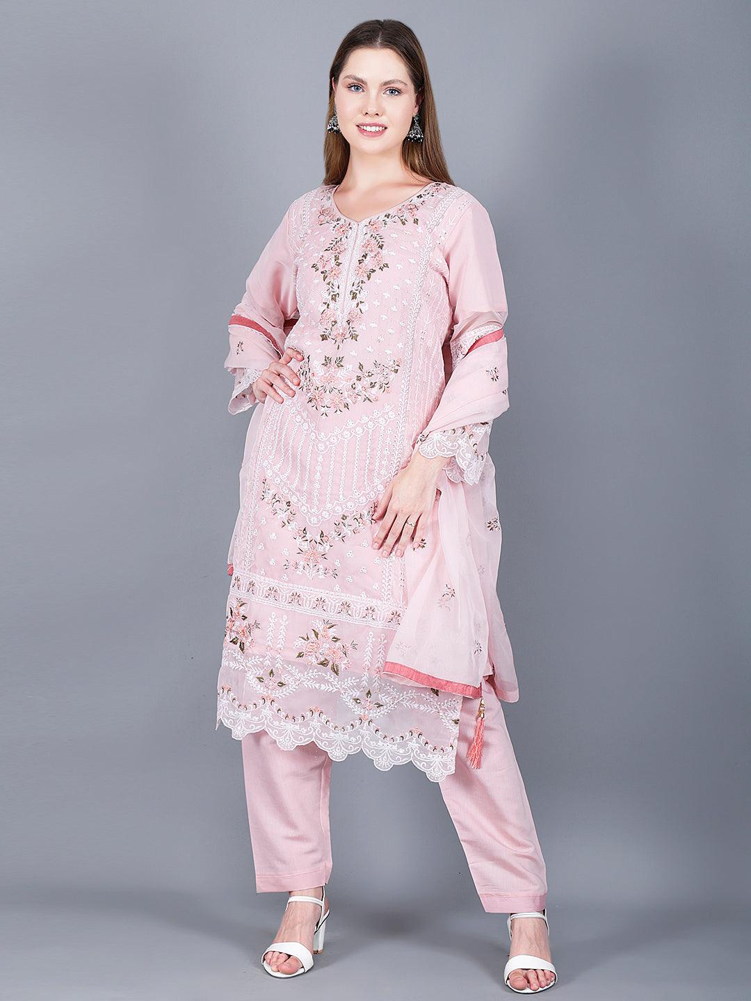 Sufiana 3-Piece Pink Pakistani Suit for Women p3 roseus-range-3-ethnic-suit-432