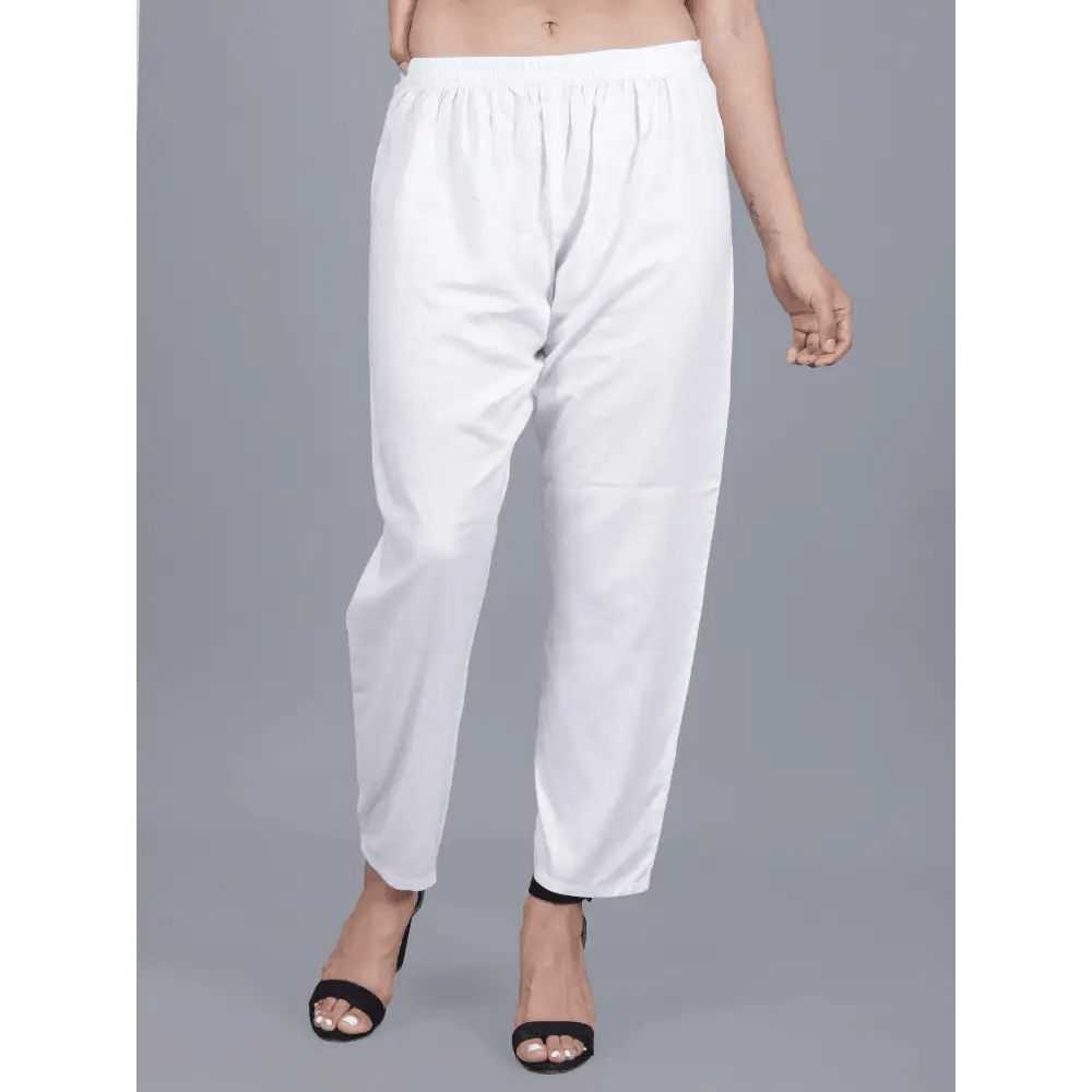 Sufiana White Rayon Trouser for Women white-rayon-trouser-for-women-379-710408