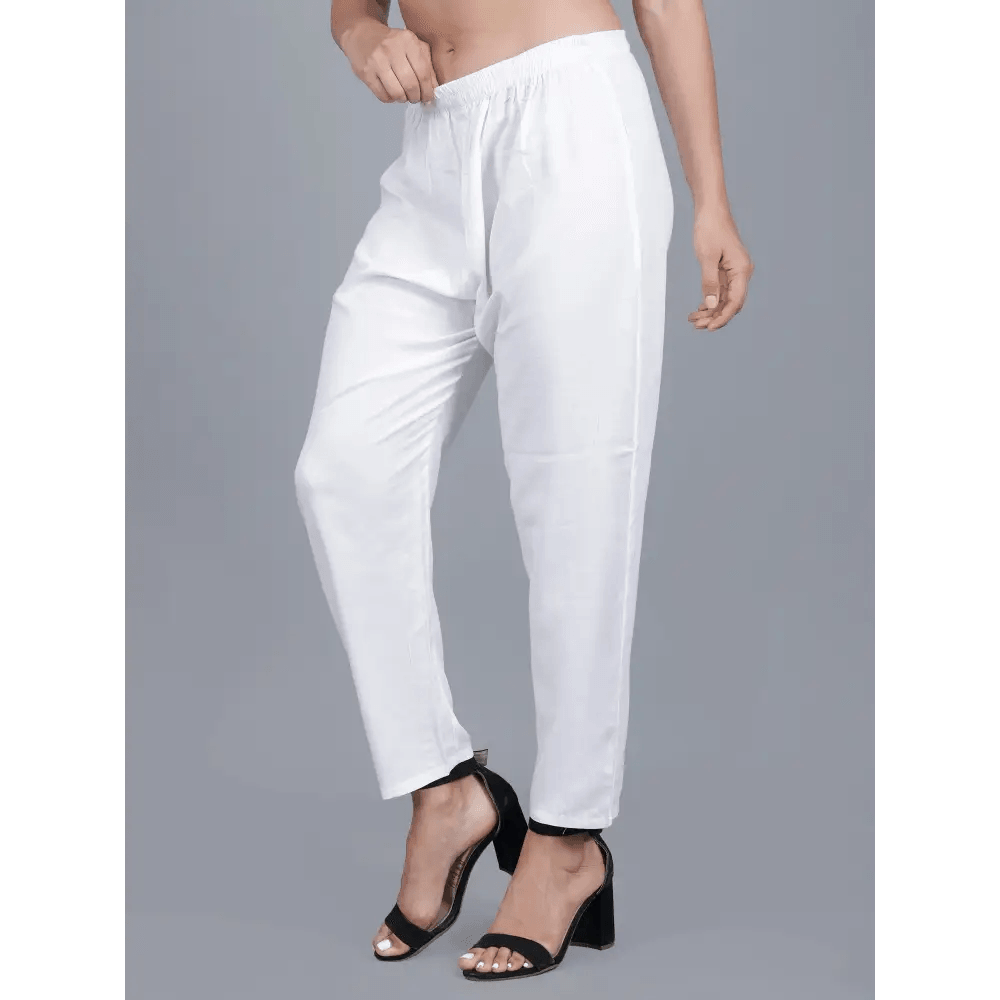 Sufiana White Rayon Trouser for Women white-rayon-trouser-for-women-955-503949